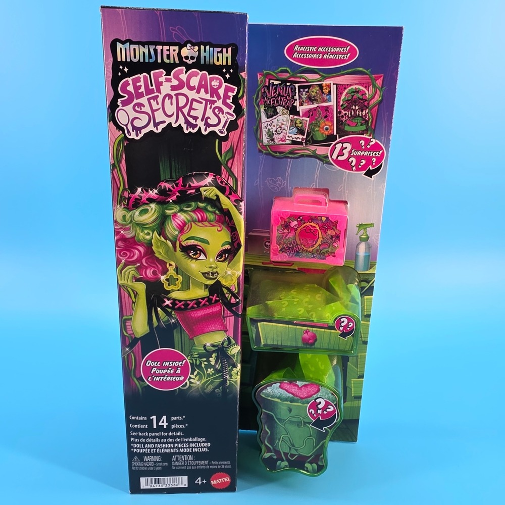 Monster High Self-Scare Secrets Venus McFlytrap Doll 14 Piece Set JHK45 New
